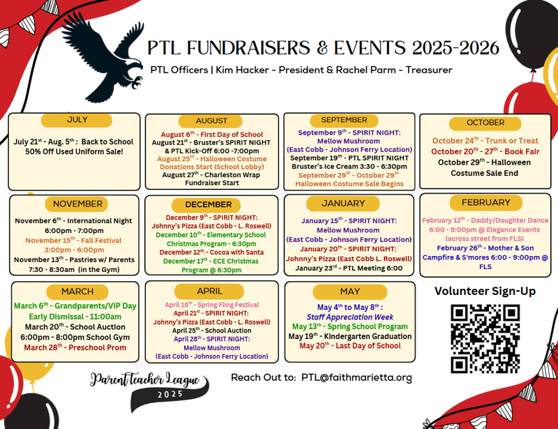 PTL calendar PTL calendar